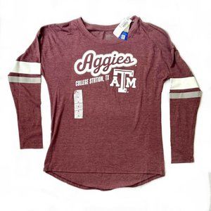 National Collegian TEXAS A&M AGGIES YOUTH Girls Long Sleeve Top - YL (10-12)